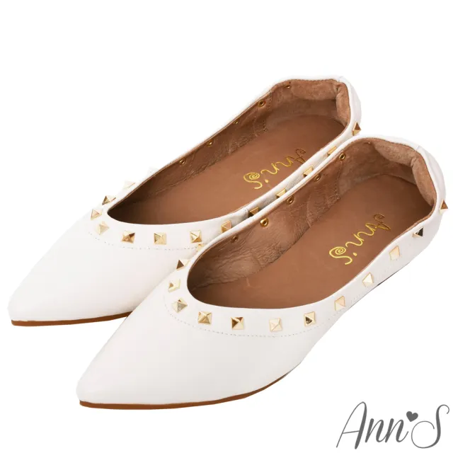 【Ann’S】超柔軟舒適全真皮尖頭平底鞋(多款選)