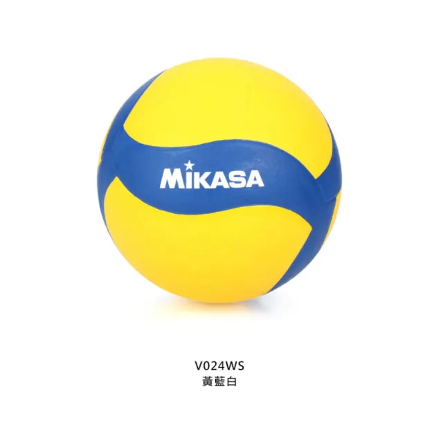 【MIKASA】螺旋型軟橡膠排球#4-訓練 4號球 運動 黃藍白(V024WS)