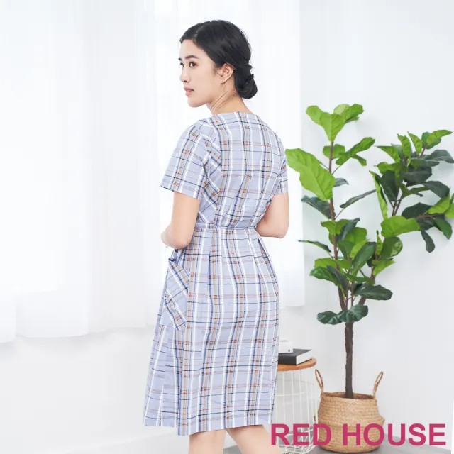 【RED HOUSE 蕾赫斯】休閒格紋洋裝(共2色)