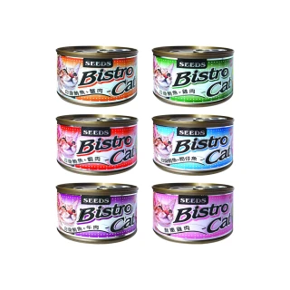 【Seeds 聖萊西】Bistro cat特級銀貓健康餐罐170gX48罐(惜時貓罐 副食 全齡貓)