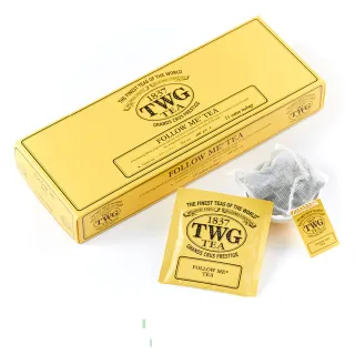 【TWG Tea】手工純棉茶包 茶花女茗茶 15包/盒(Follow Me Tea;綠茶)
