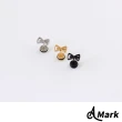 【A MARK】個性沙漏時尚造型316L鈦鋼耳釘耳環(3色任選)