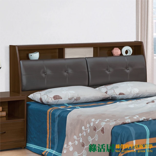 【綠活居】多里  現代5尺雙人透氣皮革床頭箱(不含床底＋不含床墊)