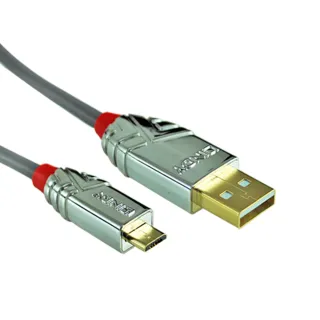【LINDY 林帝】CROMO 鉻系列 USB2.0 Type-A/公 to Micro-B/公 傳輸線 2m 36652