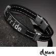 【A MARK】PRIDE造型矽膠鈦鋼好運手環