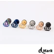 【A MARK】縷空鑽石線條造型316L鈦綱耳環(單只)