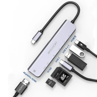 【MasVidia】七合一USB Type C多功能HUB集線器(PD充電/HDMI輸出/台灣品牌)