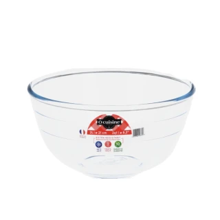 【O cuisine】法國歐酷新烘焙-百年工藝耐熱玻璃調理盆(14cm)