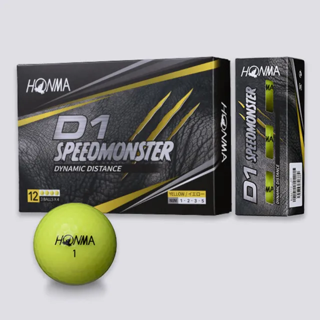 【HONMA 本間高爾夫】GOLF BALL D1 SPEEDMONSTER 三層球 高爾夫球 BT2003(3入組)