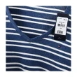 【Tommy Hilfiger】經典刺繡標誌V領條紋長袖T恤(藍)