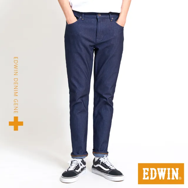 【EDWIN】男裝 PLUS+ 超彈EJ2窄管牛仔褲(原藍磨)