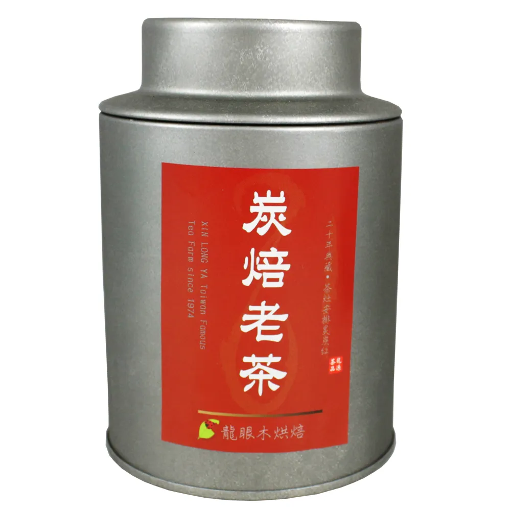 【龍源茶品】二十年典藏茶灶炭焙老茶烏龍茶葉50gx2罐(共100g;龍眼木炭焙茶;熟茶;重焙火;重發酵)