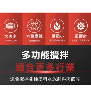 電動水泥攪拌機 手持式打灰機 油漆涂料攪拌鉆 飛機鑽(六檔調速/大功率/送S型桿)