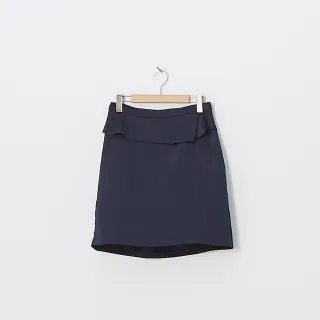 【MASTINA】設計A字純色-女短裙 素面 深藍(深藍色/版型適中)