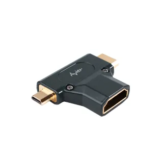 【Avier】HDMI 2.0 A母轉HDMI C&D 全金屬轉接頭