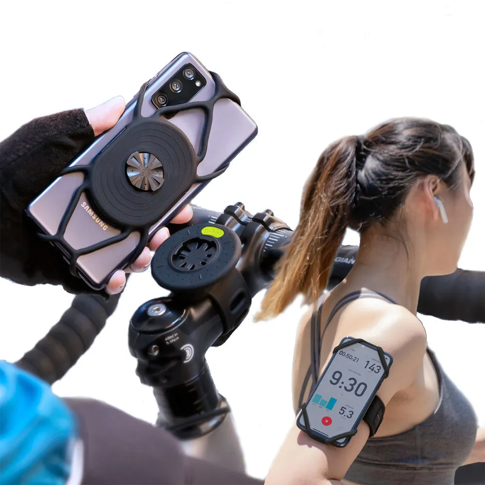 【Bone 蹦克】Tie Connect 單車+跑步綁接套組一代(單車周邊 手機周邊 自行車手機架 導航 運動手機手臂套)