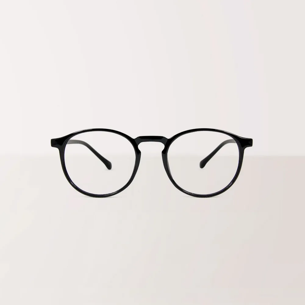 【ASLLY】A1020經典百搭輕量黑圓框濾藍光眼鏡
