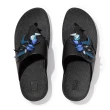【FitFlop】OLIVE CRYSTAL FEATHER TOE-POST SANDALS 水晶羽毛裝飾夾腳涼鞋-女(靓黑色)