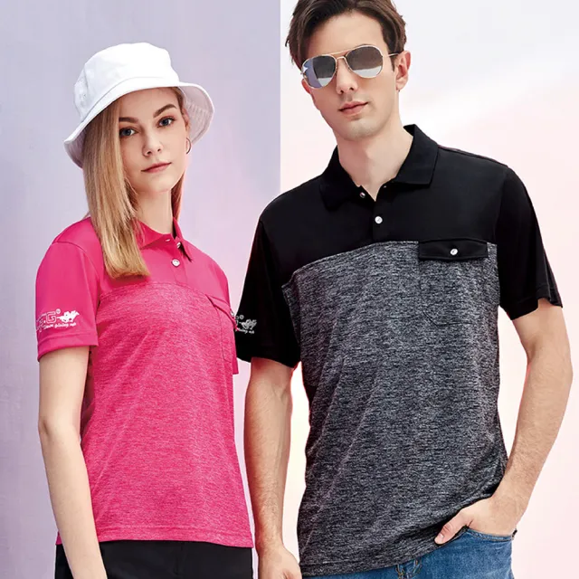 【Londa POLO】炫花吸排男版短袖POLO衫(P218208黑色)