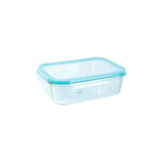 【Quasi】芬格長型玻璃耐熱保鮮盒640ml(微/蒸/烤三用)
