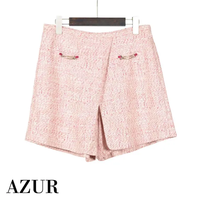 【AZUR】小香風疊片混織短褲-2色