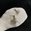 【SECRET BOX】韓國設計S925銀針氣質美鑽鋯石珍珠典雅耳環