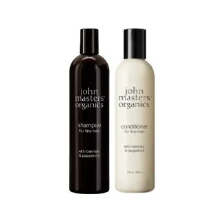 【John Masters Organics】迷迭香薄荷洗髮潤髮組236ml(美國好萊塢明星喜愛之有機品牌)