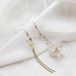 【MISS KOREA】韓國設計向陽花語不對稱花朵流蘇長款耳環