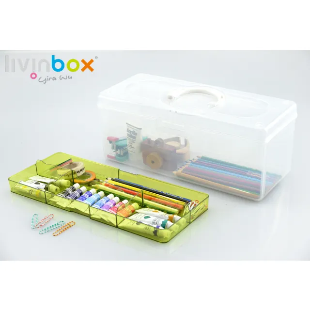 【livinbox 樹德】TB-312月光系列手提箱(小物收納/繪畫用品收納/兒童/美勞用品)