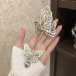 【00:00】韓國設計法式復古縷空蝴蝶吊墜造型鯊魚夾 髮夾 抓夾