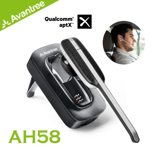 【Avantree】一對二藍牙耳機+接收器二合一車用套件(AH58)