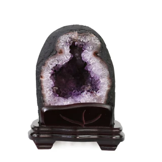【開運方程式】花開富貴烏拉圭紫水晶洞AGU69(3.9公斤獨特瑪瑙邊)