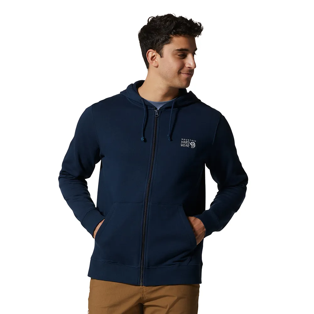 【Mountain Hardwear】MHW LOGO Full Zip Hoody 連帽有機棉外套 男款 海軍藍 #1924861