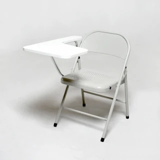 【HomeLong】鐵課桌合椅(台灣製造 平價耐用可收折帶ABS寫字板課桌椅 學生椅 培訓椅 會議椅 補習班椅)