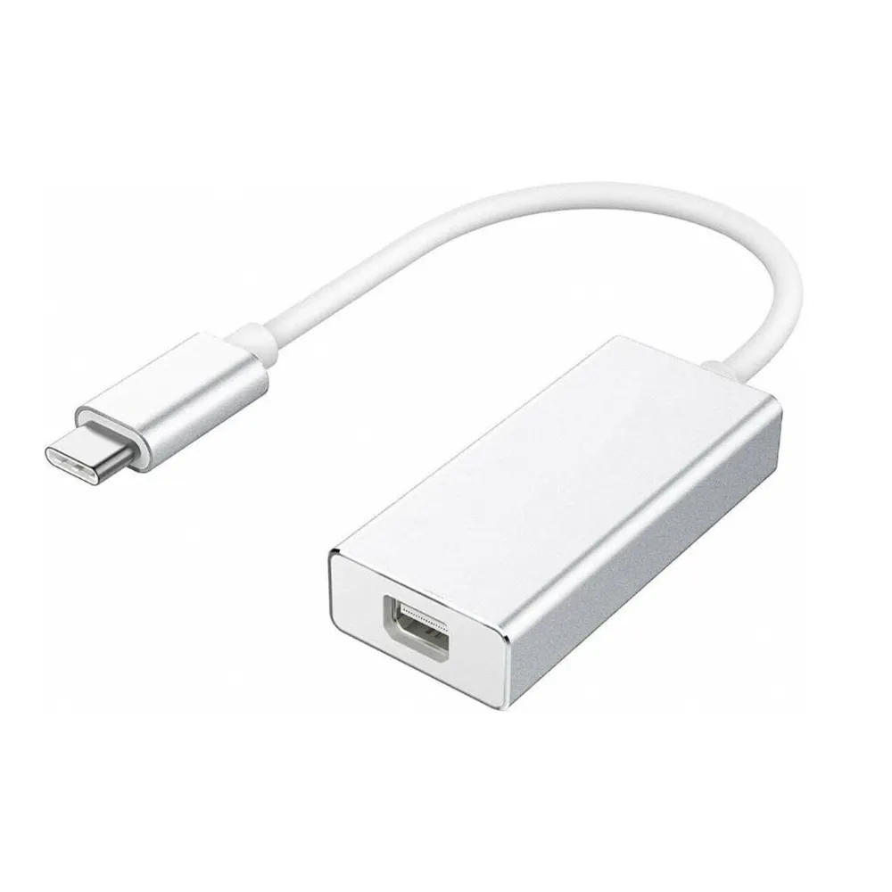 【UniSync】Type-C公/USB3.1轉Mini DisplayPort母影音轉接器(銀15CM)