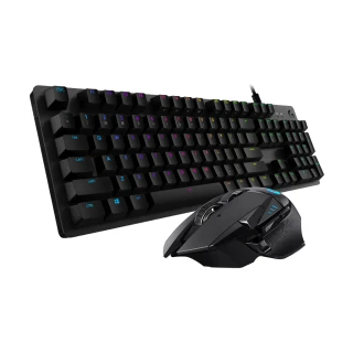 【Logitech G】電競鍵鼠組 G502 高效能無線電競滑鼠+G512 機械式電競鍵盤(GX線性軸)