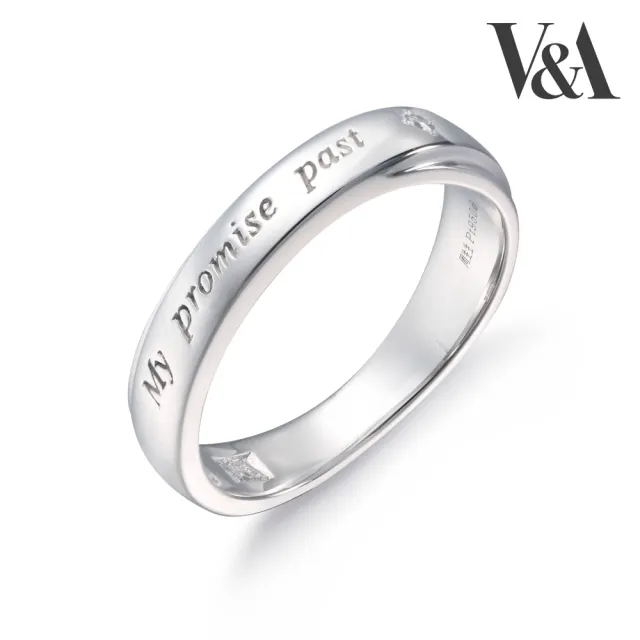 【PROMESSA】V&A博物館系列 我的承諾 鉑金情侶結婚戒指(男戒)