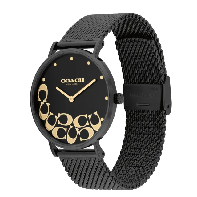 【COACH】設計款logo面盤米蘭帶腕錶36mm(14503826)