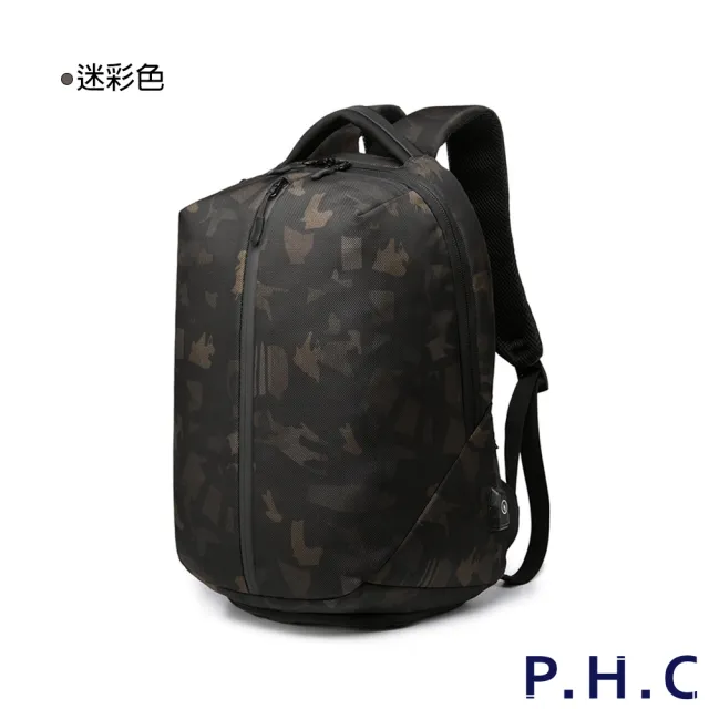 【PHC】運動旅行防潑水多隔層雙肩後背包(現+預  藍色 / 灰色 / 黑色 / 迷彩色)