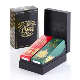 【TWG Tea】時尚茶罐雙入禮盒組  英式早餐茶100g+帝王普洱100g(黑茶+普洱茶)