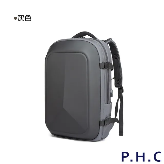 【PHC】新款多功能隔層充電雙肩後背包(現+預  藍色 / 灰色 / 黑色 / 迷彩色)