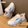 【J&H collection】潮流新款厚底透明鞋底老爹鞋(現+預  粉色 / 白色)