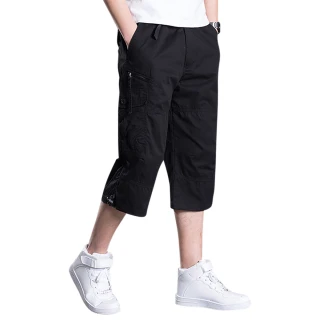 【M.G.】棉運動休閒口袋寬鬆七分褲工作短褲(版型寬鬆 舒服好搭)