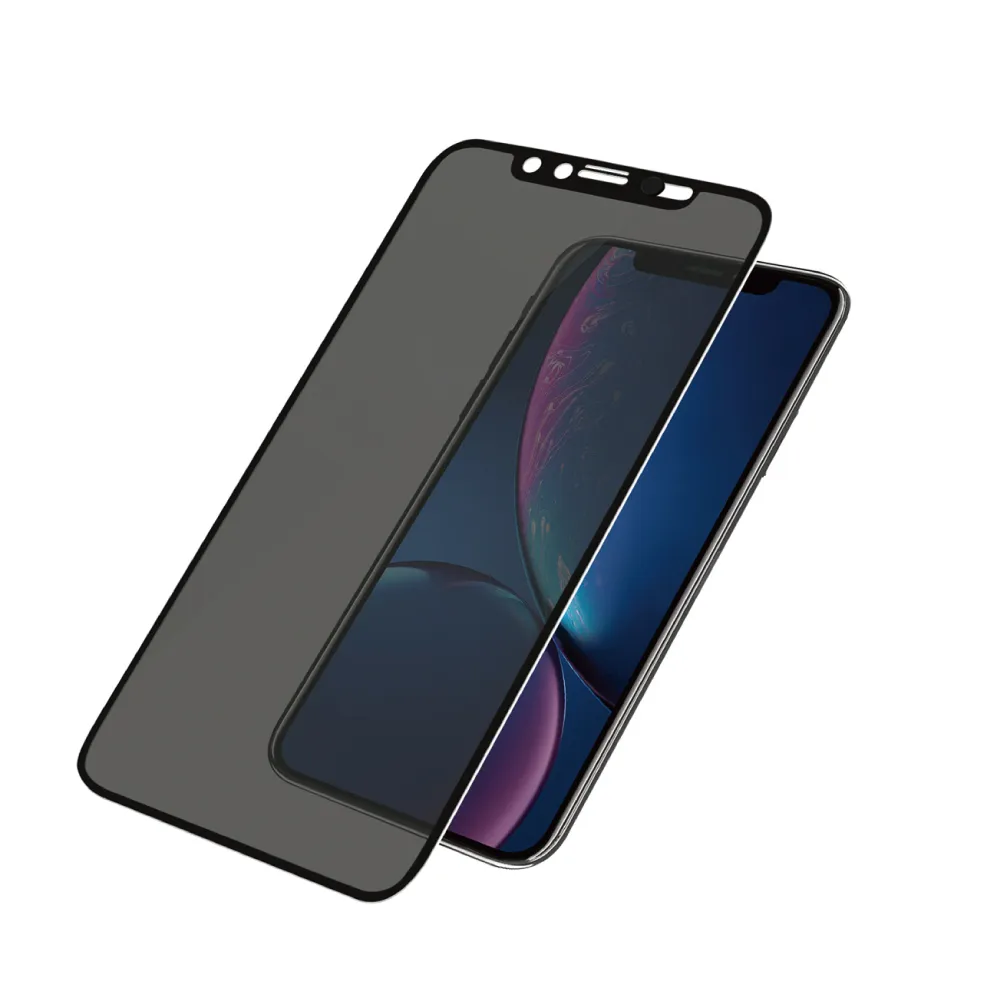 【PanzerGlass】iPhone XR 6.1吋 神鬼駭客 防窺+防駭+耐衝擊  2.5D鋼化玻璃保護貼(黑)