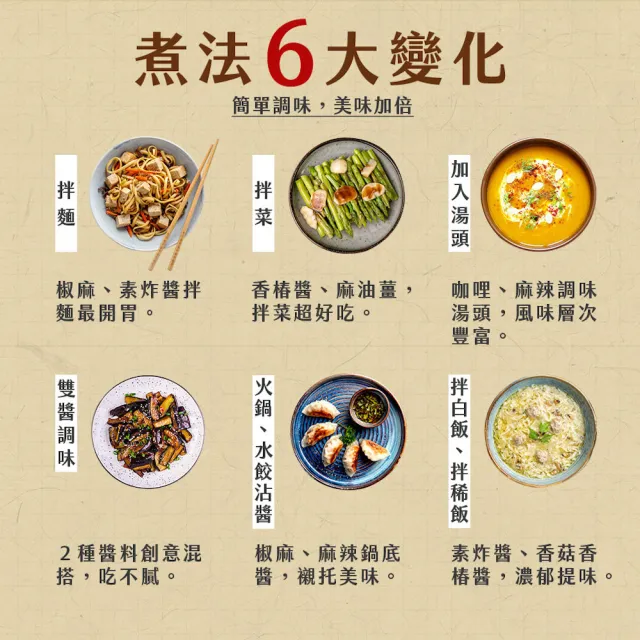 【菇王】好拌友素食醬料包 10包/袋 精選6款口味任選(咖哩/椒麻/麻油/香椿/麻辣/素炸醬)