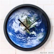 【METER DEER 米鹿】30公分宇宙太空地球人造衛星雲圖造型時鐘 有框靜音掛鐘(時鐘 掛鐘 靜音 牆面擺飾 掛飾)