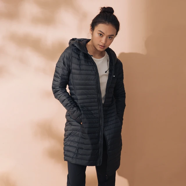 【EiDER】輕量保暖透氣長版羽絨外套 / 8EIV2807-黑(輕量保暖透氣)