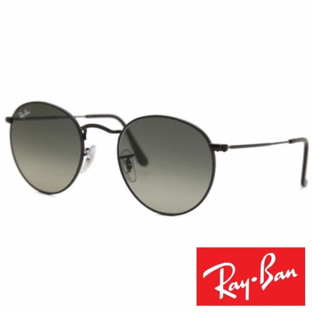 RayBan 雷朋 復古圓框太陽眼鏡(漸層黑#3447-002/53)