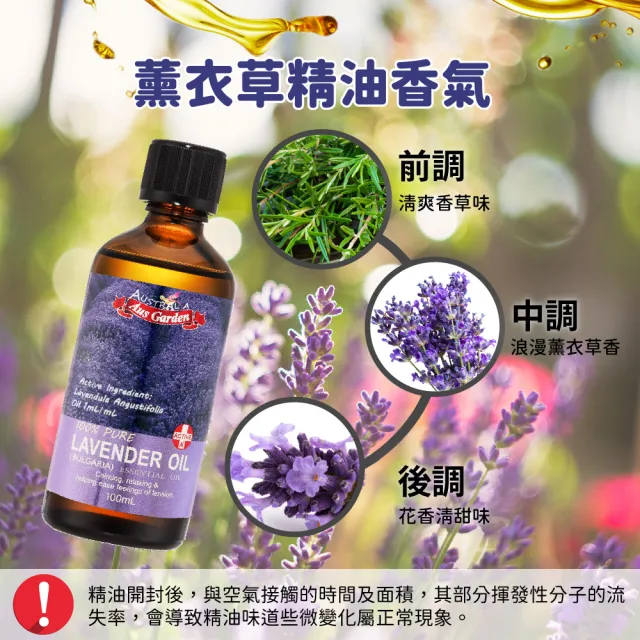 【Ausgarden 澳維花園】薰衣草精油『保加利亞』100ml(暢銷人氣品種之一)