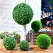 【YU Living 信歐傢居】仿真米蘭草球裝飾樹球 人造草球(40cm/綠色)